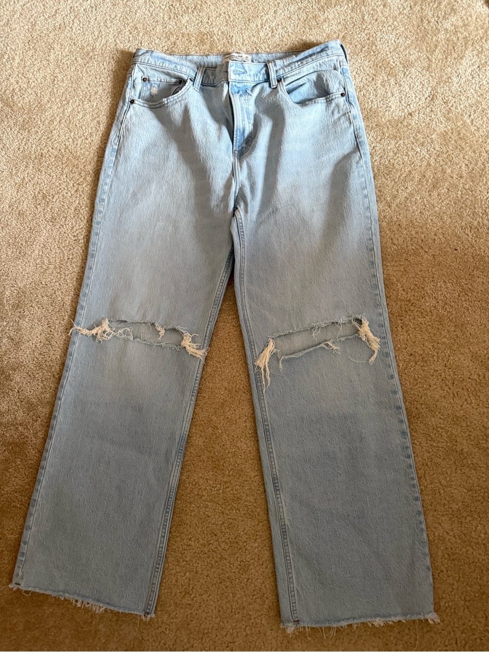 Abercrombie & Fitch Light Blue Relaxed Jeans